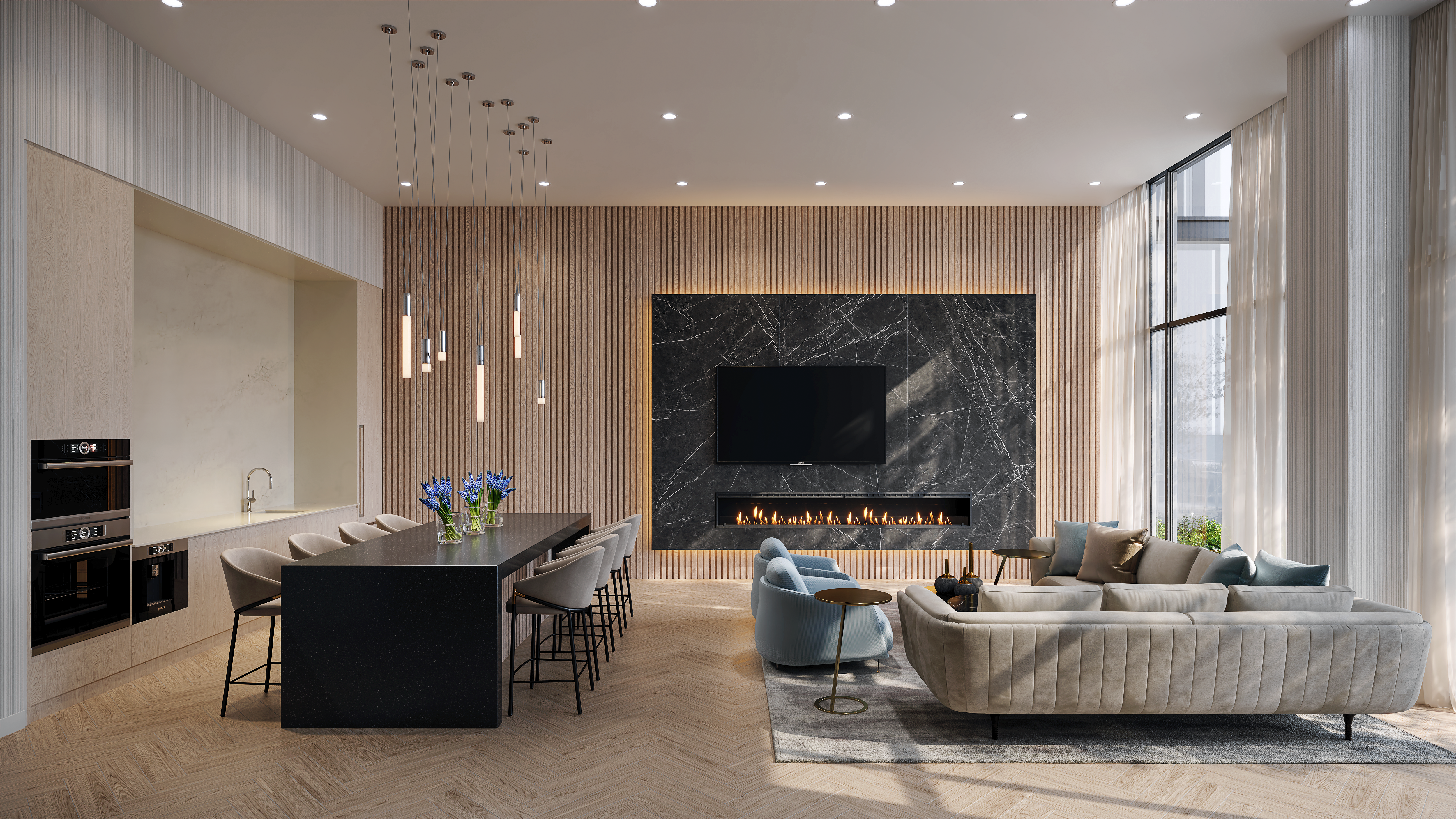 Exhale Condos party room amenities